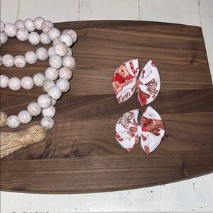 Rudolph, tree, and candy cane hair bows